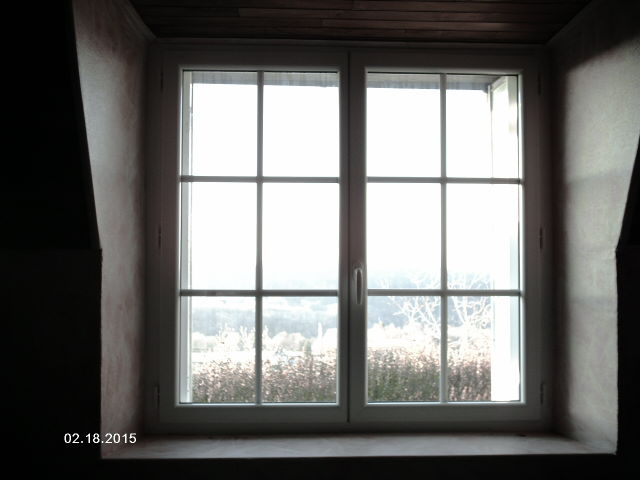 Fenêtre PVC blanc petit bois intégrés